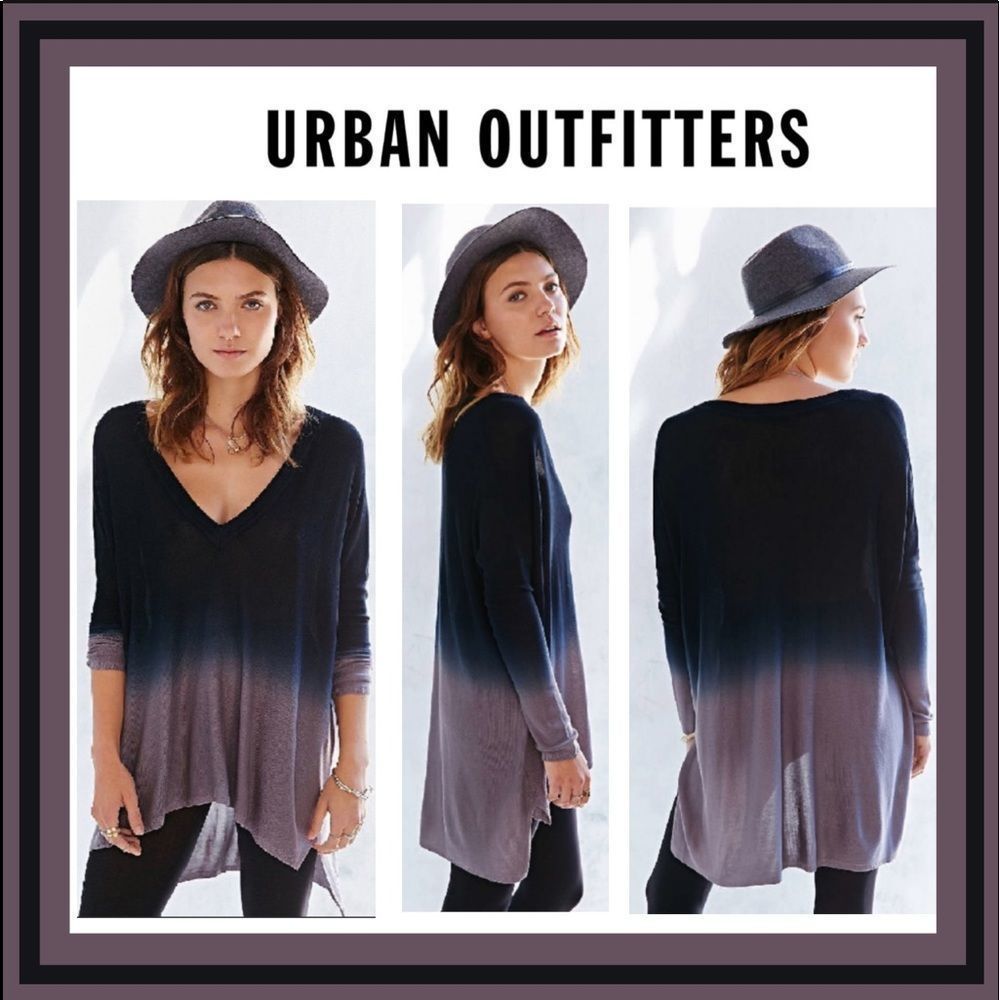 Urban Outfitters Dip-Dye Tent Ombré V-Neck Sweater Size S